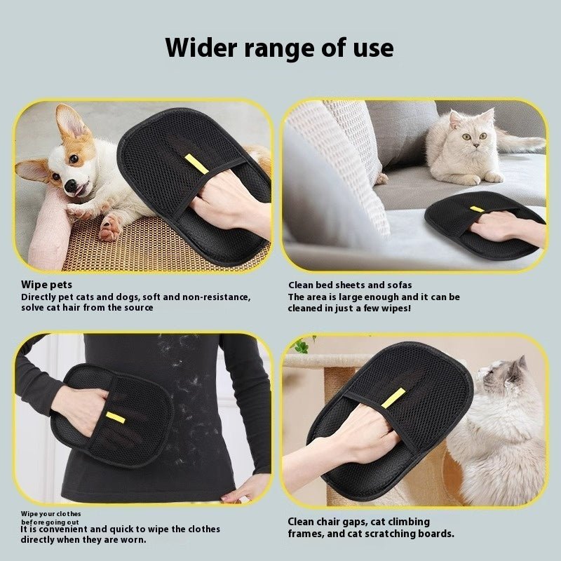 Pet Hair Remover Mitt - Gloves For Dog Cat Long Short Curly Hair