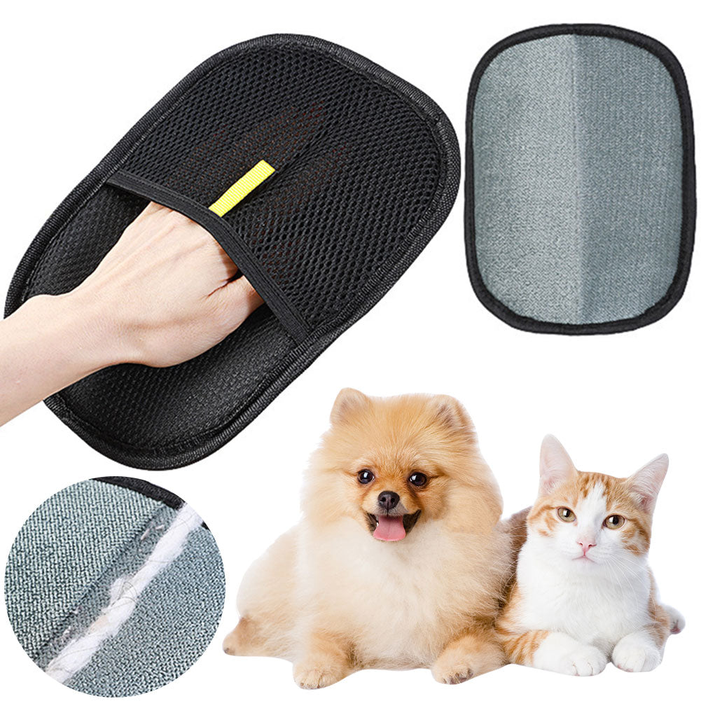 Pet Hair Remover Mitt - Gloves For Dog Cat Long Short Curly Hair